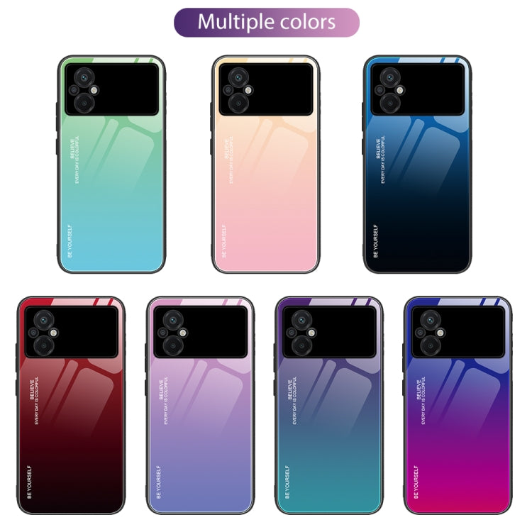 For Xiaomi Poco M5 4G Global Gradient Color Glass Phone Case