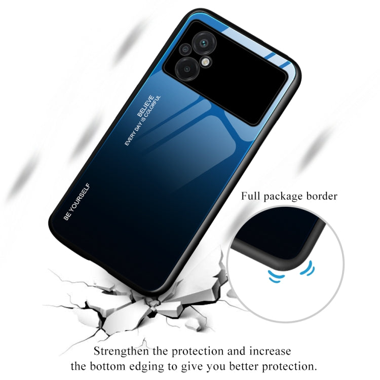 For Xiaomi Poco M5 4G Global Gradient Color Glass Phone Case