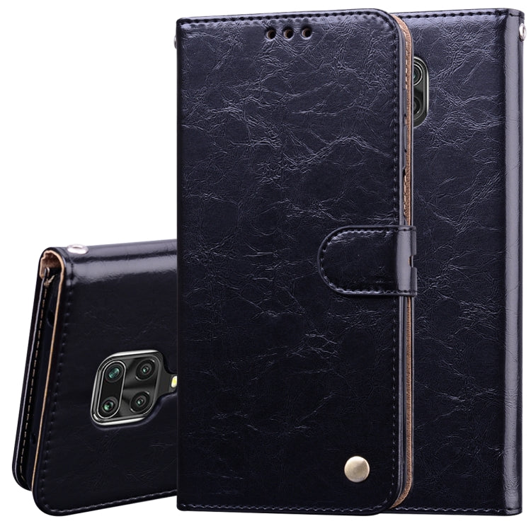 For Xiaomi Redmi Note 9 Pro Business Style Oil Wax Texture Horizontal Flip Leather Case, with Holder & Card Slots & Wallet