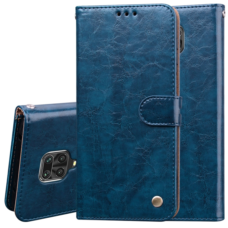 For Xiaomi Redmi Note 9 Pro Business Style Oil Wax Texture Horizontal Flip Leather Case, with Holder & Card Slots & Wallet