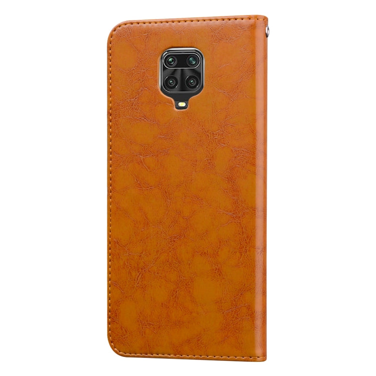 For Xiaomi Redmi Note 9 Pro Business Style Oil Wax Texture Horizontal Flip Leather Case, with Holder & Card Slots & Wallet