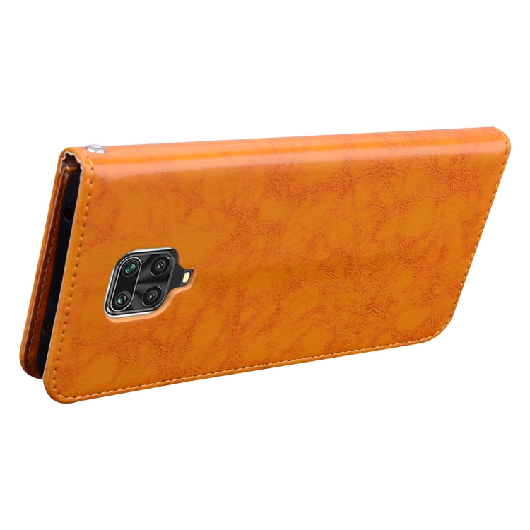 For Xiaomi Redmi Note 9 Pro Business Style Oil Wax Texture Horizontal Flip Leather Case, with Holder & Card Slots & Wallet