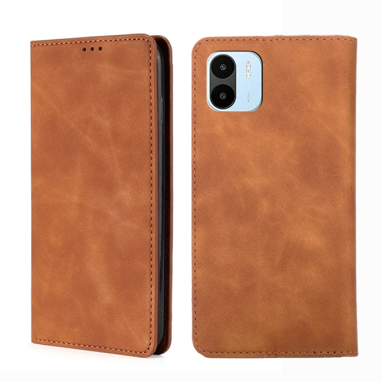 For Xiaomi Redmi A1 Skin Feel Magnetic Leather Phone Case