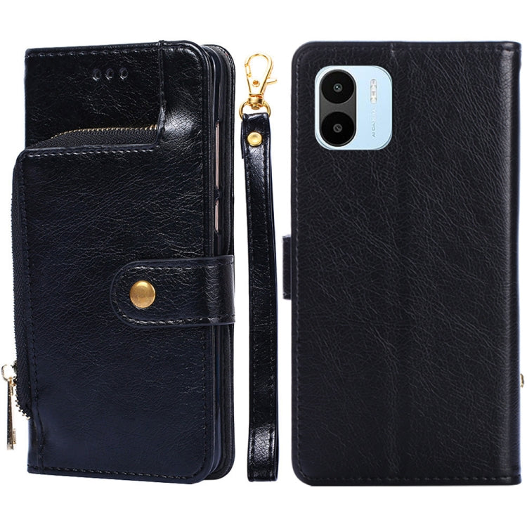 For Xiaomi Redmi A1 Zipper Bag Leather Phone Case