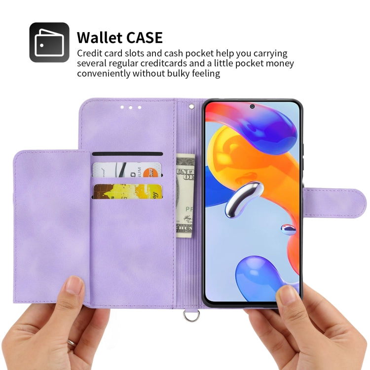 For Xiaomi Redmi Note 11 Pro Skin-feel Flowers Embossed Wallet Leather Phone Case