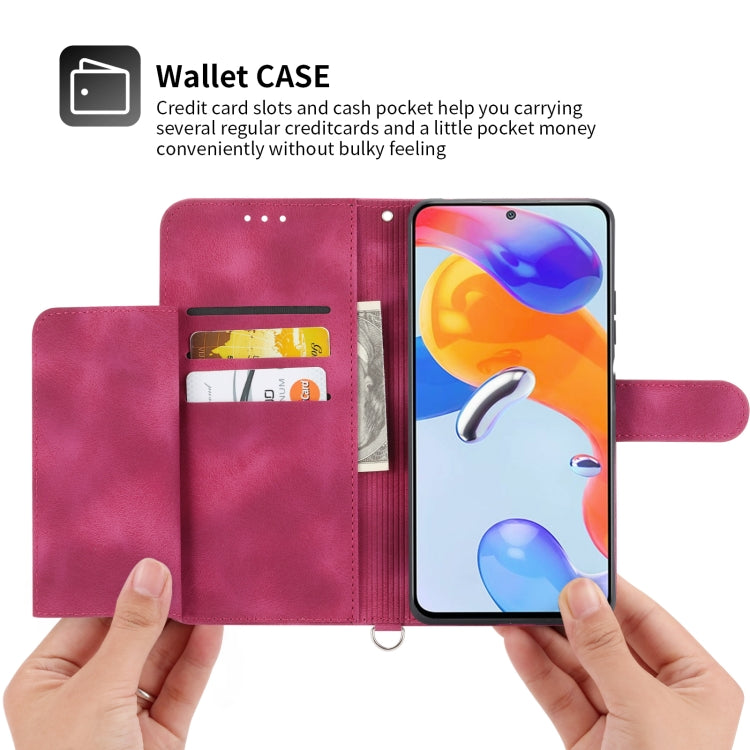 For Xiaomi Redmi Note 11 Pro Skin-feel Flowers Embossed Wallet Leather Phone Case