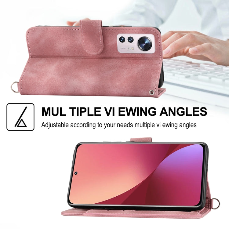 For Xiaomi 12T / 12T Pro / Redmi K50 Ultra Skin-feel Flowers Embossed Wallet Leather Phone Case