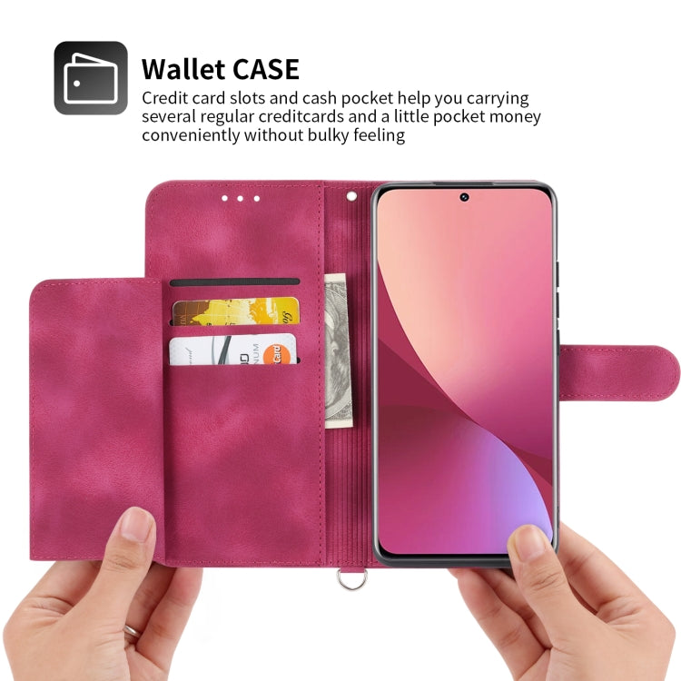 For Xiaomi 12T / 12T Pro / Redmi K50 Ultra Skin-feel Flowers Embossed Wallet Leather Phone Case