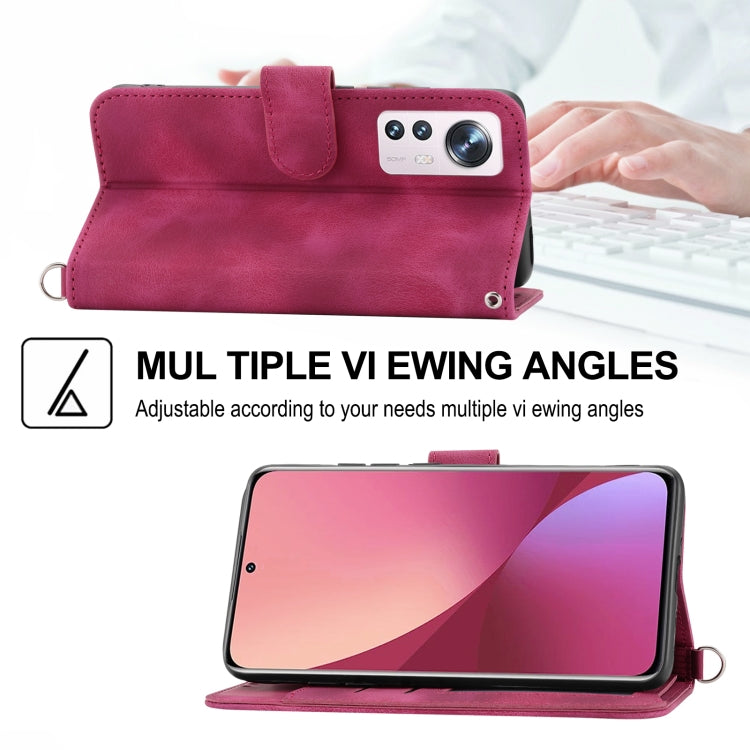 For Xiaomi 12T / 12T Pro / Redmi K50 Ultra Skin-feel Flowers Embossed Wallet Leather Phone Case