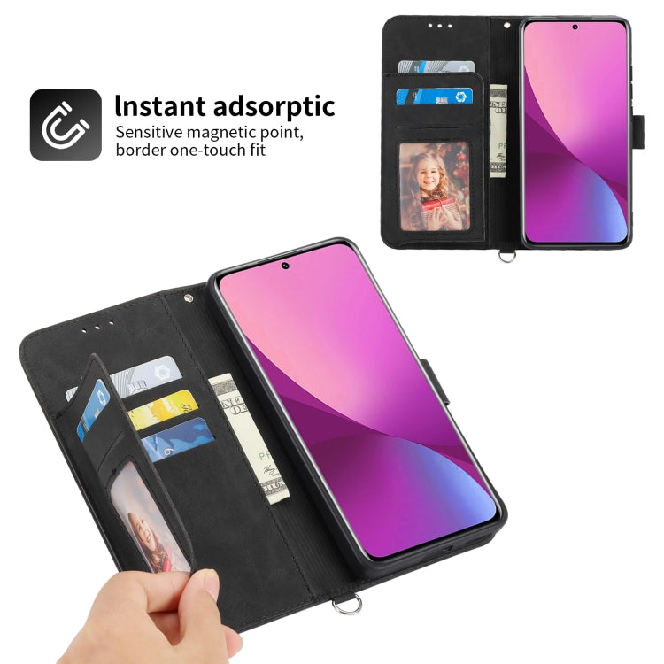 For Xiaomi 12 Lite Skin-feel Flowers Embossed Wallet Leather Phone Case