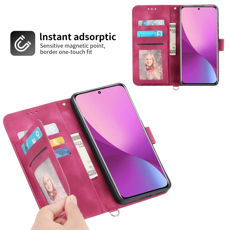 For Xiaomi 12 Lite Skin-feel Flowers Embossed Wallet Leather Phone Case