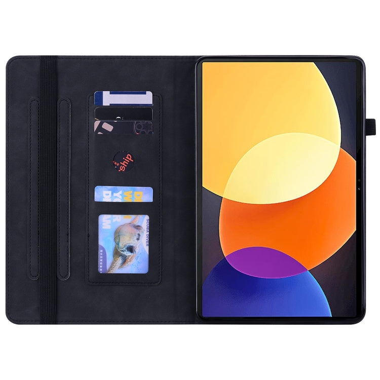 For Xiaomi Pad 5 Pro 12.4 Skin Feel Solid Color Zipper Leather Tablet Case