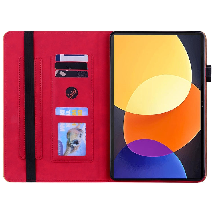 For Xiaomi Pad 5 Pro 12.4 Skin Feel Solid Color Zipper Leather Tablet Case