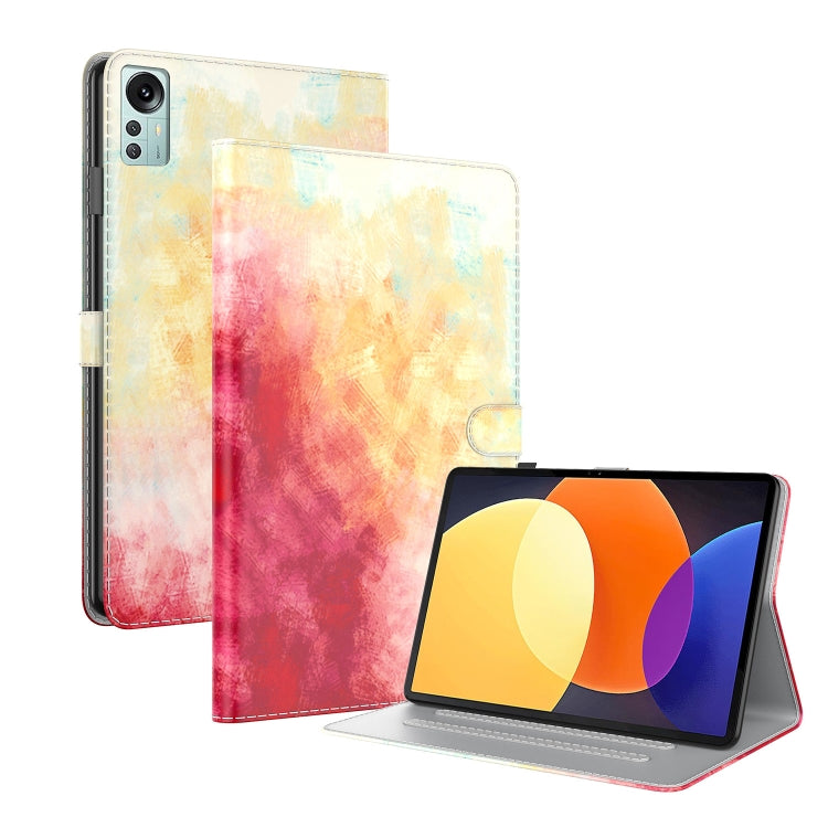 For Xiaomi Pad 5 Pro 12.4 Watercolor Pattern Flip Leather Tablet Case