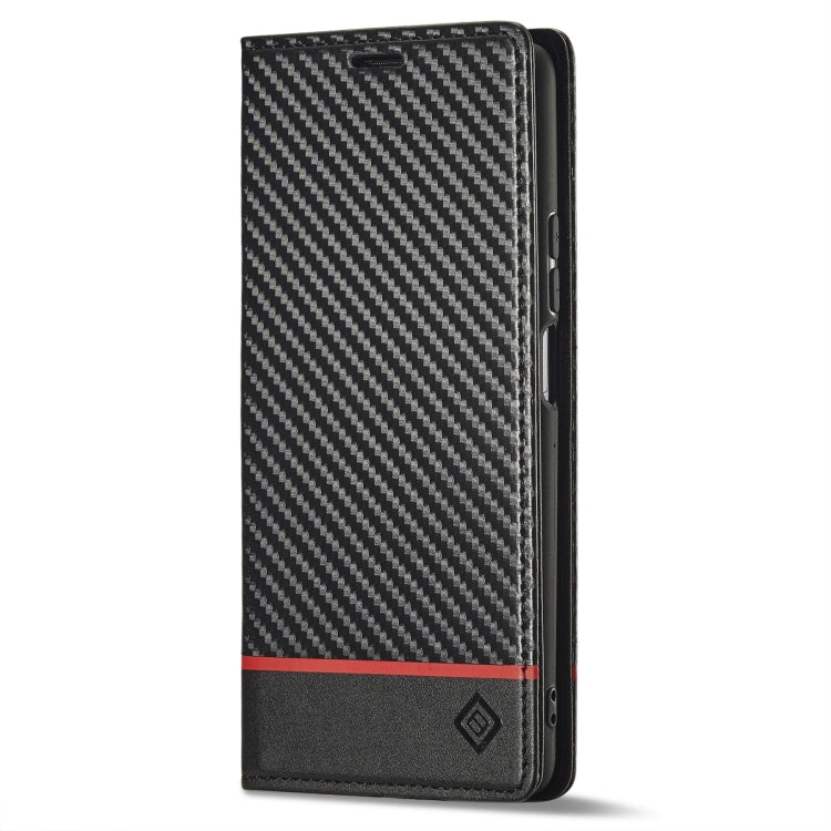 For Xiaomi 12T/12T Pro/Redmi K50 Ultra LC.IMEEKE Carbon Fiber Texture Flip Leather Phone Case
