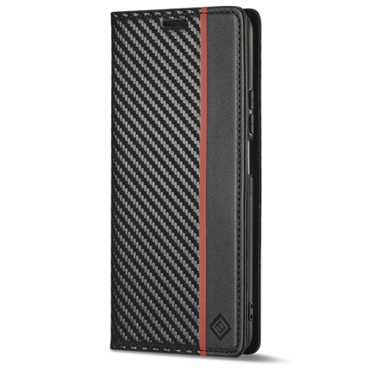 For Xiaomi 12T/12T Pro/Redmi K50 Ultra LC.IMEEKE Carbon Fiber Texture Flip Leather Phone Case