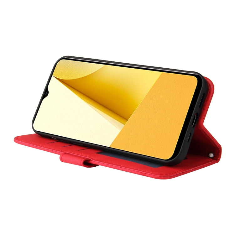 For vivo Y16 / Y02s Skin Feel Life Tree Metal Button Leather Phone Case