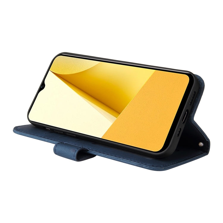 For vivo Y16 / Y02s Skin Feel Life Tree Metal Button Leather Phone Case