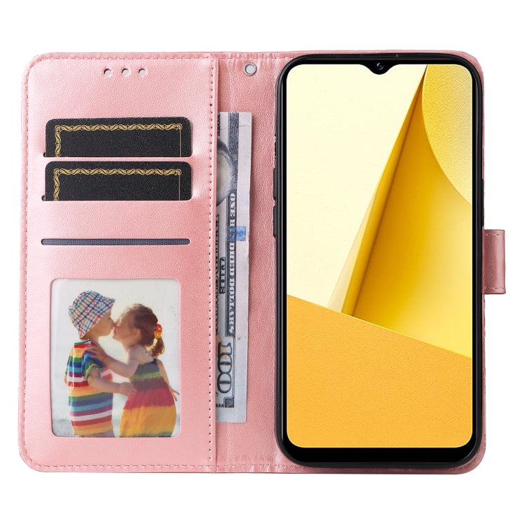 For vivo Y16 / Y02s Embossed Sunflower Leather Phone Case