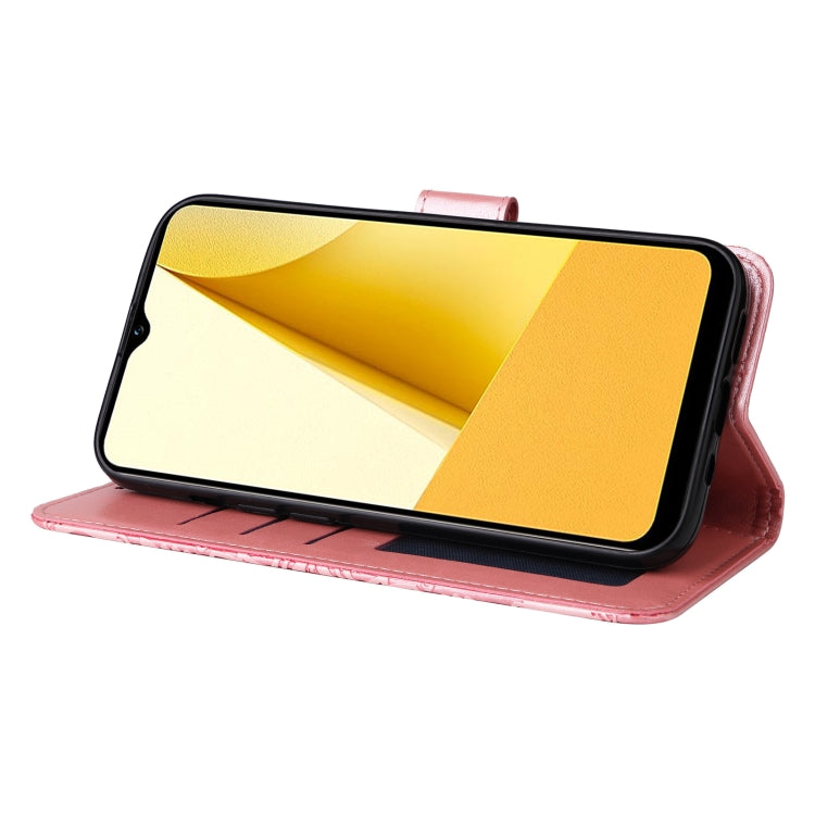 For vivo Y16 / Y02s Embossed Sunflower Leather Phone Case