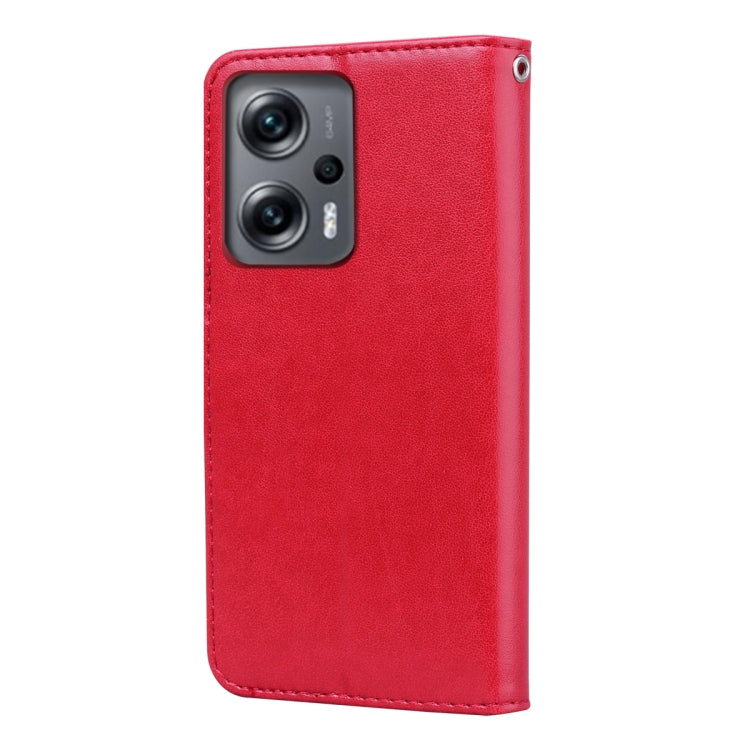 For Xiaomi Redmi Note 11T Pro 5G Rose Embossed Flip PU Leather Phone Case