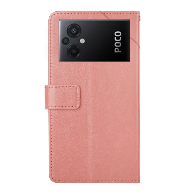 For Xiaomi Poco M5 4G/5G/M4 5G HT01 Y-shaped Pattern Flip Leather Phone Case