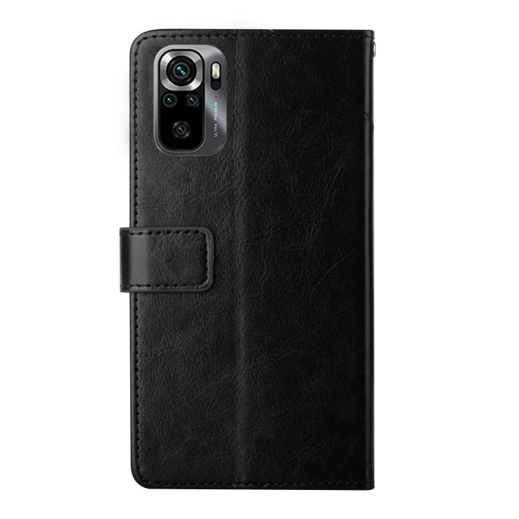 For Xiaomi Poco M5s HT01 Y-shaped Pattern Flip Leather Phone Case