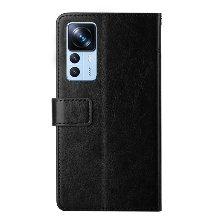 For Xiaomi Redmi K50 Ultra/12T/12T Pro HT01 Y-shaped Pattern Flip Leather Phone Case