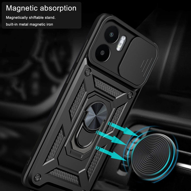 For Xiaomi Redmi A1 4G Sliding Camera Cover Design TPU+PC Phone Case