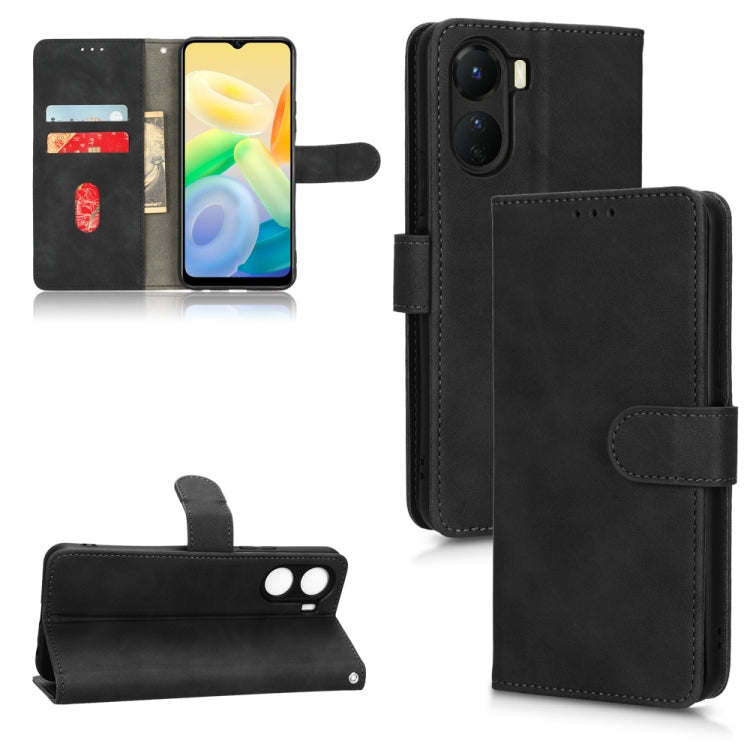 For vivo Y16 4G Skin Feel Magnetic Flip Leather Phone Case