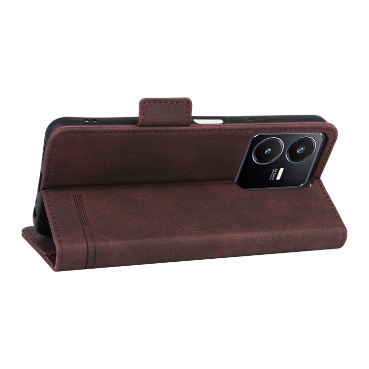 For vivo Y22s / Y35 Magnetic Clasp Leather Phone Case