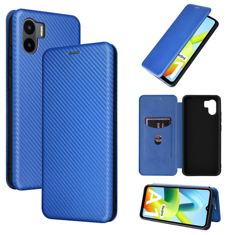 For Xiaomi Redmi A1 4G Carbon Fiber Texture Flip Leather Phone Case