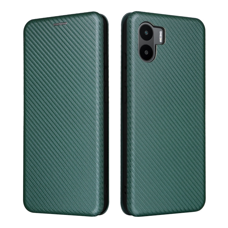 For Xiaomi Redmi A1 4G Carbon Fiber Texture Flip Leather Phone Case