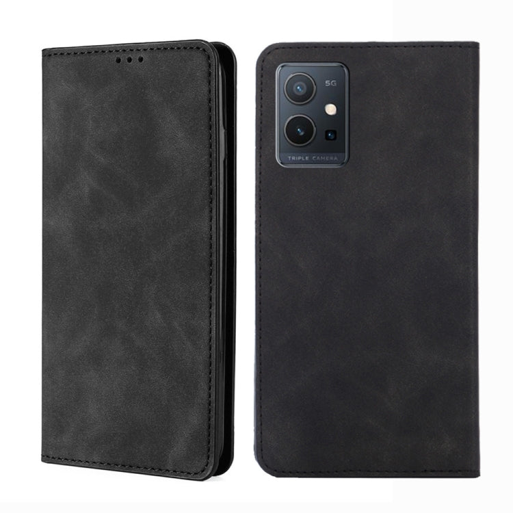 For vivo Y52t Skin Feel Magnetic Flip Leather Phone Case