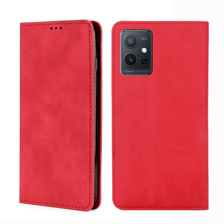 For vivo Y52t Skin Feel Magnetic Flip Leather Phone Case