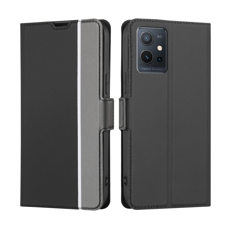 For vivo Y52t Twill Texture Side Buckle Leather Phone Case