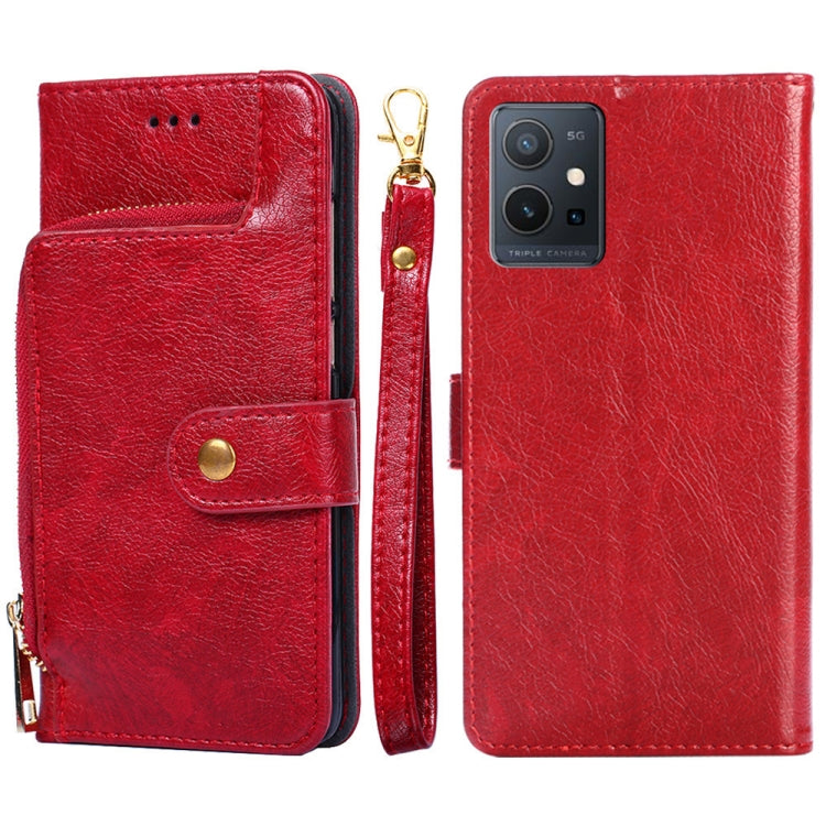 For vivo Y52t Zipper Bag Flip Leather Phone Case