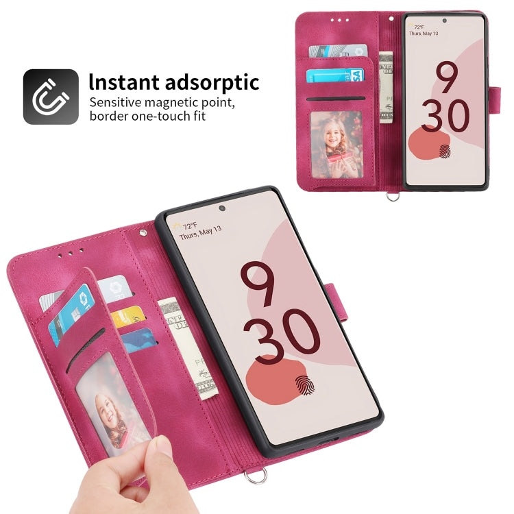 For Google Pixel 7 5G Skin-feel Flowers Embossed Wallet Leather Phone Case