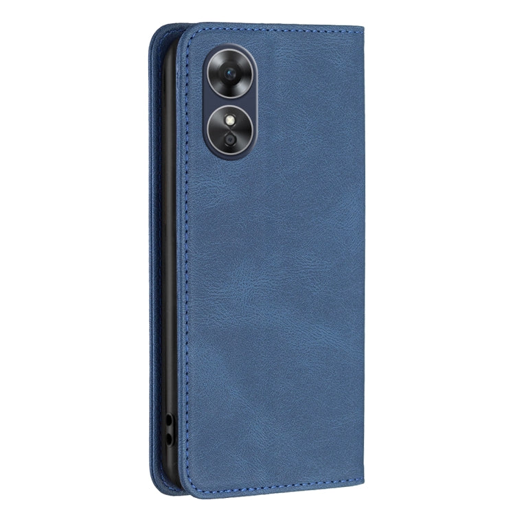 For OPPO A17 Magnetic RFID Blocking Anti-Theft Leather Phone Case