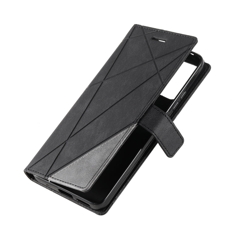 For Xiaomi Poco M4 Pro 4G Skin Feel Splicing Leather Phone Case