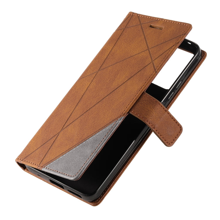 For Xiaomi Poco M4 Pro 4G Skin Feel Splicing Leather Phone Case