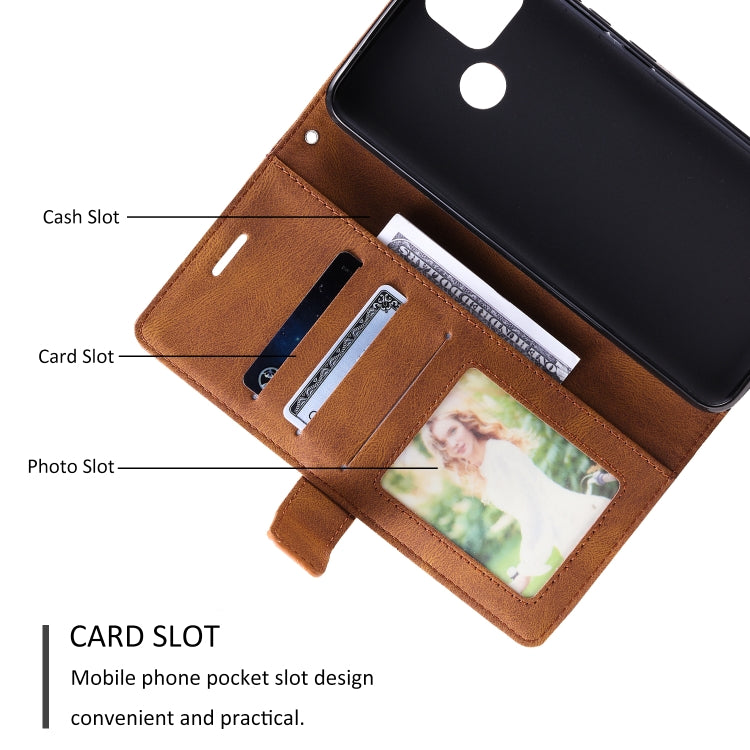 For Realme C21Y Skin Feel Splicing Leather Phone Case