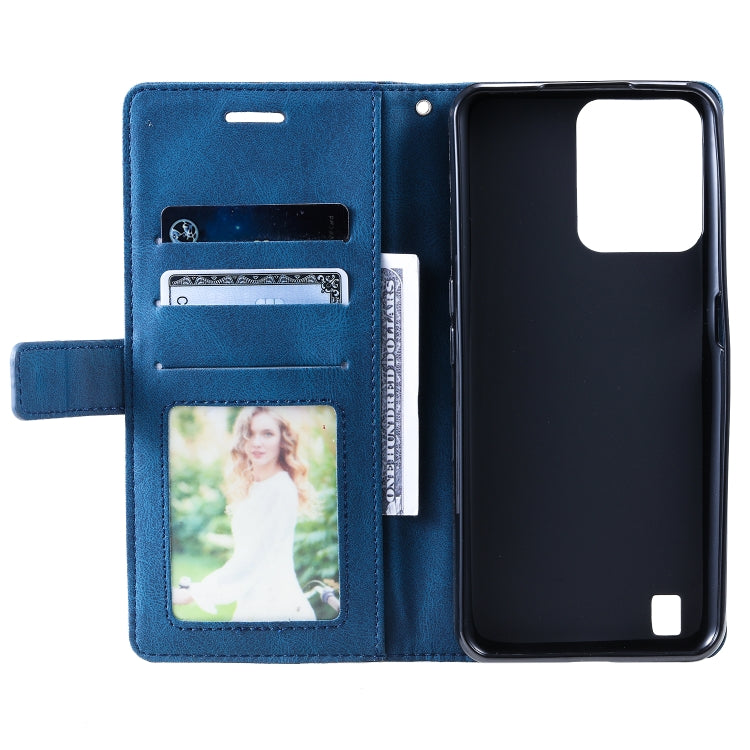 For Realme C31 Skin Feel Splicing Leather Phone Case