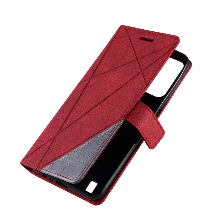 For Realme C31 Skin Feel Splicing Leather Phone Case