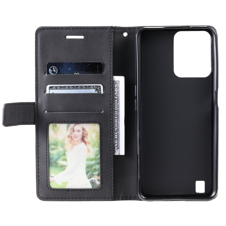 For Realme C31 Skin Feel Splicing Leather Phone Case