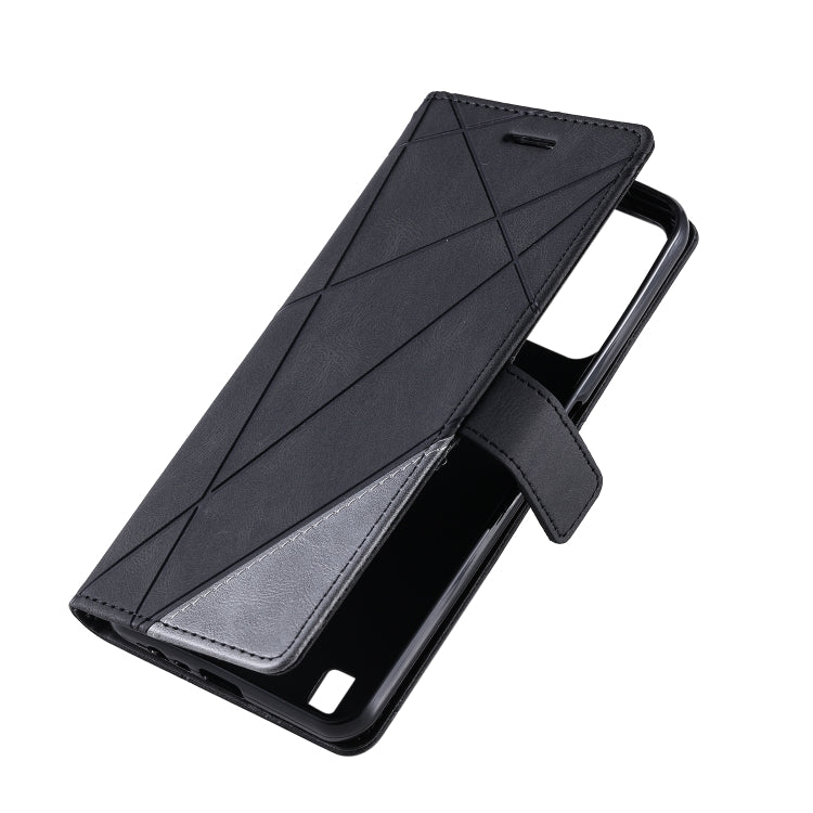 For Realme C31 Skin Feel Splicing Leather Phone Case