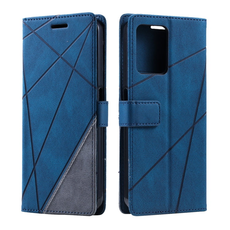 For Realme C35 Skin Feel Splicing Leather Phone Case