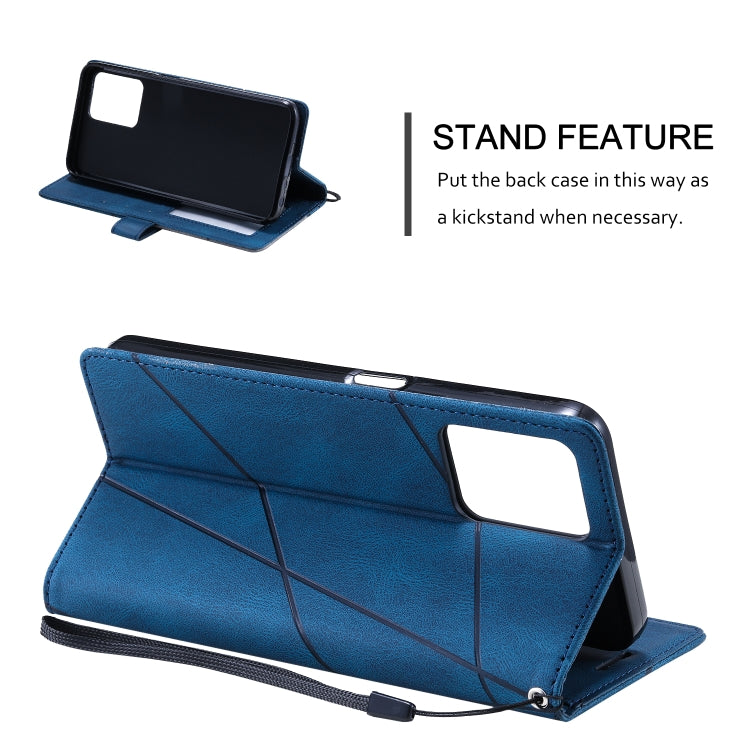 For Realme C35 Skin Feel Splicing Leather Phone Case