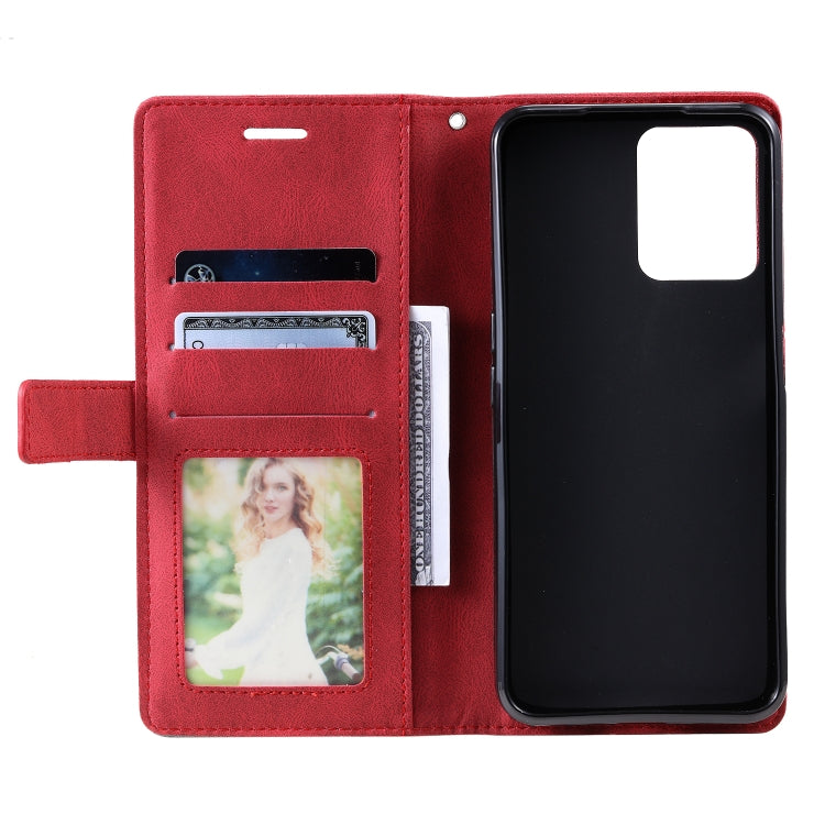 For Realme C35 Skin Feel Splicing Leather Phone Case