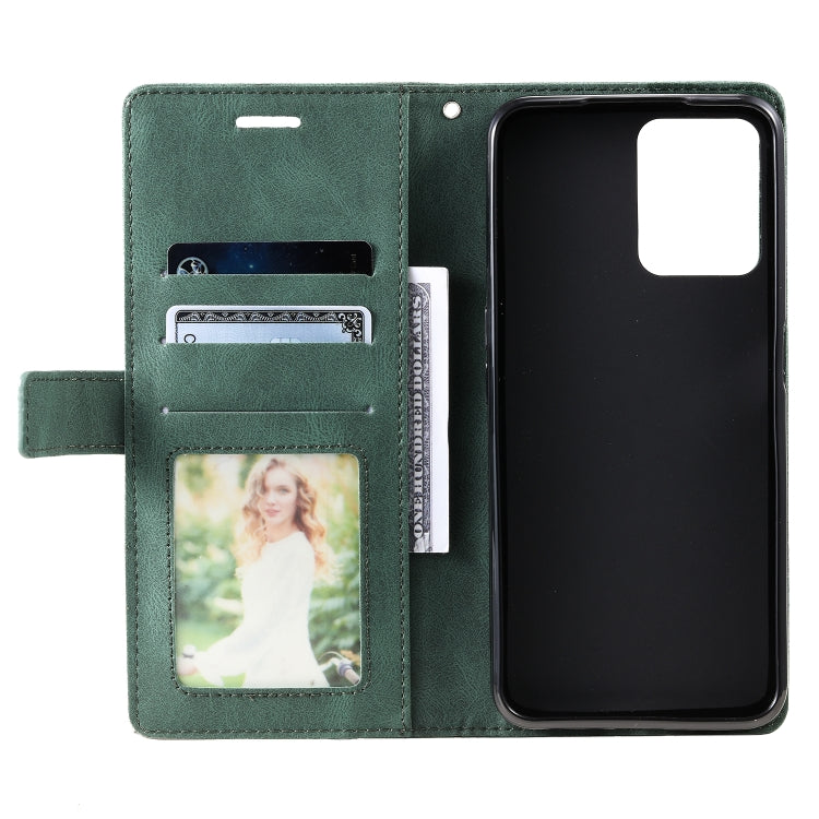 For Realme C35 Skin Feel Splicing Leather Phone Case